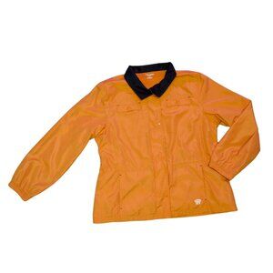 Oleg Cassini Vintage 1970s 70s Orange Athletic Jacket Mesh Lining L Outerwear